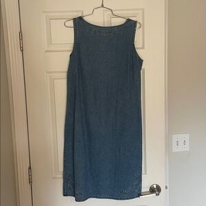 Liz Claiborne Denim Embroidered Dress